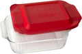 8" Square Baking Dish with Red Lid A969