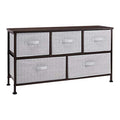 Bronze Fabric 5-Drawer Storage Organizer Unit S240