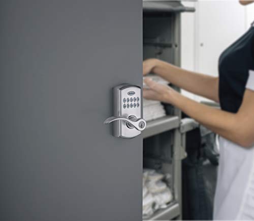 Satin Nickel Electronic Keyless Door Lock with Handle O842