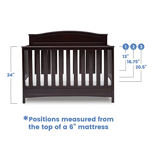 White 4-in-1 Convertible Baby Crib Y94335