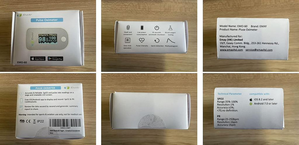 Pulse Oximeter Fingertip Bluetooth E573626