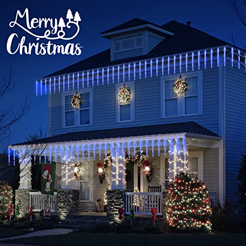 Blue 30ft 30 Tube 720 LED Meteor Shower Icicle Lights D18605