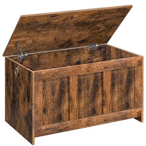 White and Walnut 39.3" Wooden Storage Bench T379