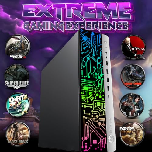 G3 Gaming Desktop PC Intel Core i7 6th Gen AMD RX 550 Graphics 32GB RAM 1TB SSD 24 Inch Dual Monitor RGB Keyboard Mouse Speaker Webcam Win 10 Pro X9095