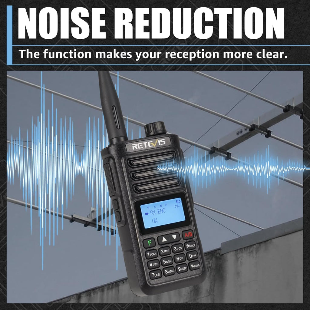 Ham Radio Dual Band Radio Bundle with Two Way Radio Headset N3698