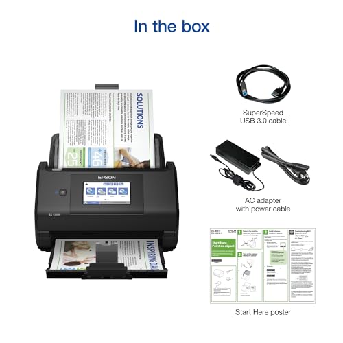 Wireless Color Duplex Desktop Document Scanner with 100-sheet Auto Document Feeder and 4.3" Touchscreen I813