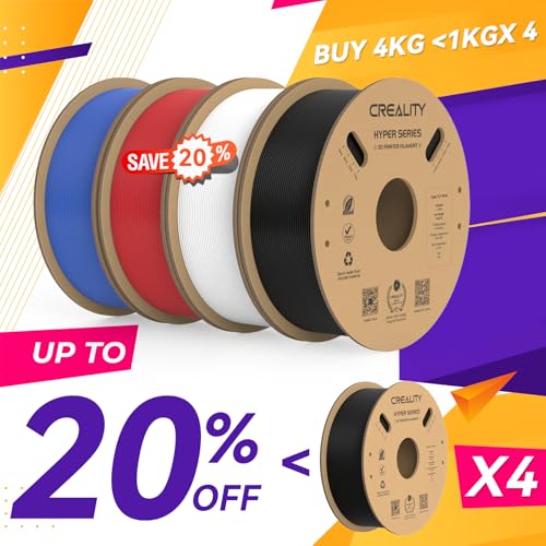 Black & White 4 Pack 1kg Spool PLA Filament 1.75mm Y846090
