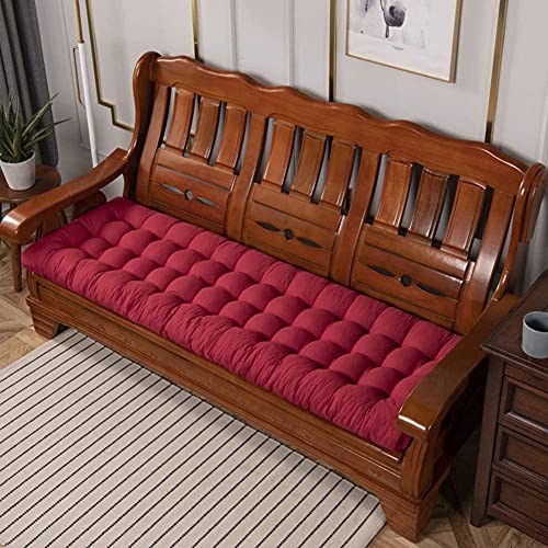 Red 48 inch Thicken Washable Patio Bench Cushion S330