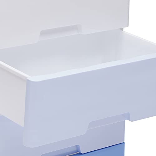 5 Drawer Plastic Storage Cabinet with Wheels Y23660