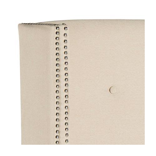 Navy Linen Tufted Winged Headboard Queen E85477
