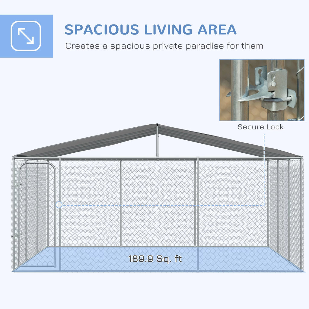 Heavy Duty Galvanized Steel Dog Kennel Playpen with Waterproof Cover V64808