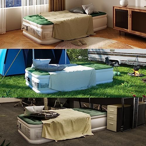 Twin 16" Inflatable Air Mattress with Built Pump E924373