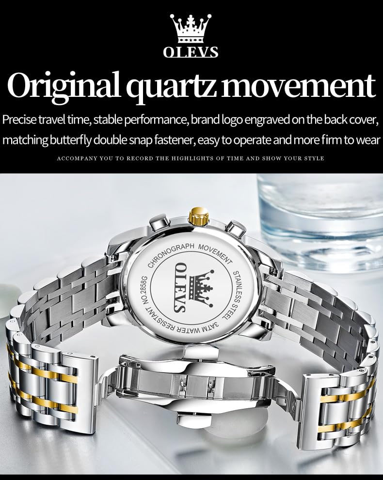 Quartz Luminous Water Resistant Chronograph Watch W44207