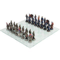 Multicolor Chess Set with Glass Board W4339