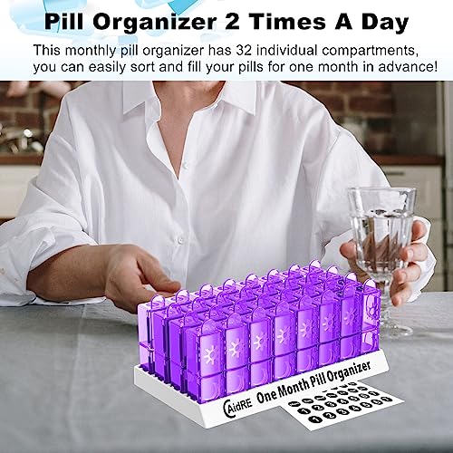 30 Day Pill Organizer 2 Times a Day C604