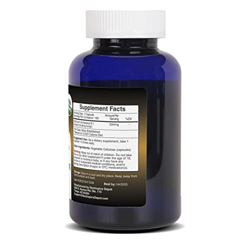 Lions Mane Mushroom Capsules 500mg 60 Count Z45709