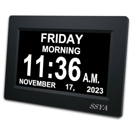 7 Inch Calendar Clock with Auto Dimmable Display O49050