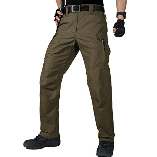 Men's Water Resistant Relaxed Fit Tactical Cargo Work Pants W576136