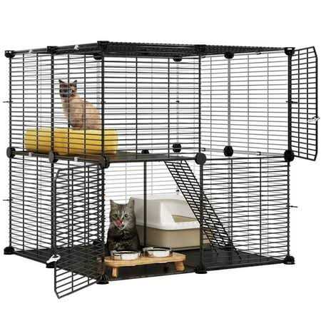 2-Tier Indoor Cat Cage Pet Playpen N36206