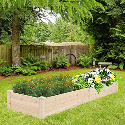 Wooden Raised Garden Bed (92 x 24 x 10 Inch) S5489