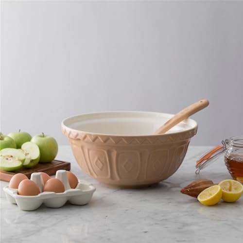 Beige 29 cm Earthenware Mixing Bowl F2941