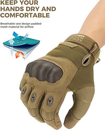 Tactical Gloves with Hard Shell & Palm Padding V907889