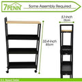 Slim 4 Tier Narrow Storage Cart With Wheels C770