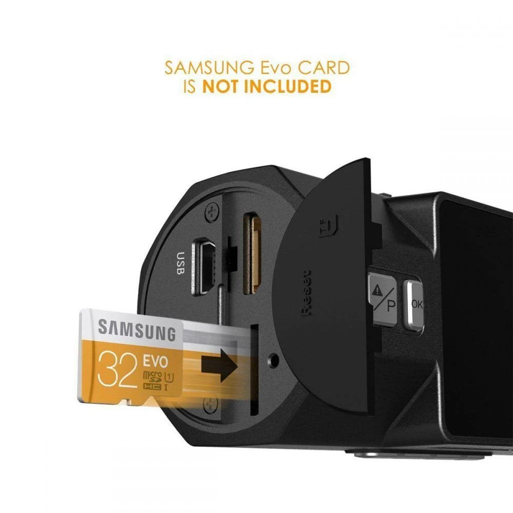Dual Dash Cam 1080p FHD HDR Front and Back Wide Angle Dual Lens W4256