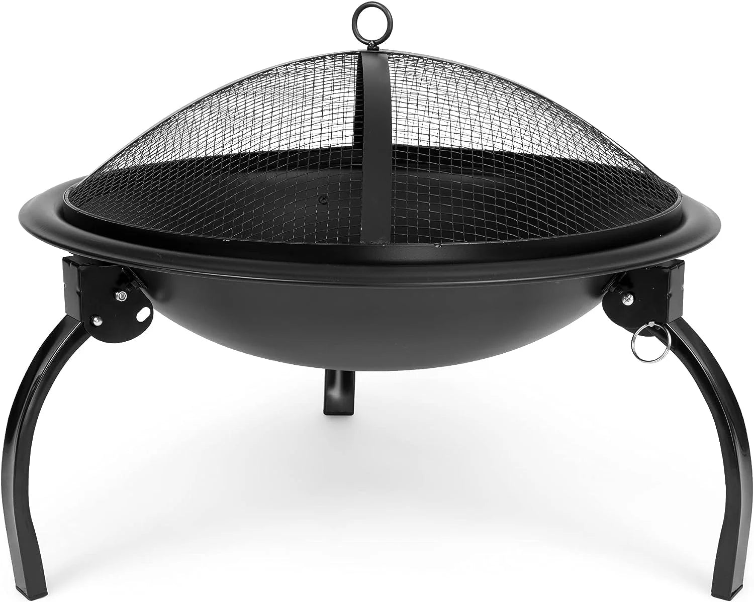 22" Foldable Mini Fire Pit with Mesh Spark Screen D19331