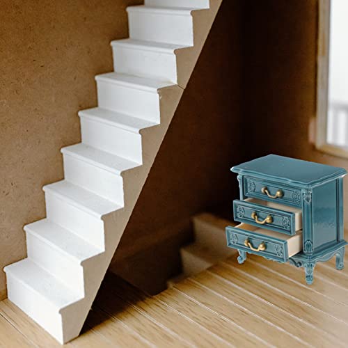 Wood Dresser Miniature Cabinet Dollhouse Furniture Chest of Drawer Model Mini Storage P291855
