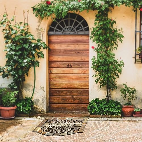 24"x36" Heavy-Duty Outdoor Door Mat with Non-Slip Rubber Backing P8591