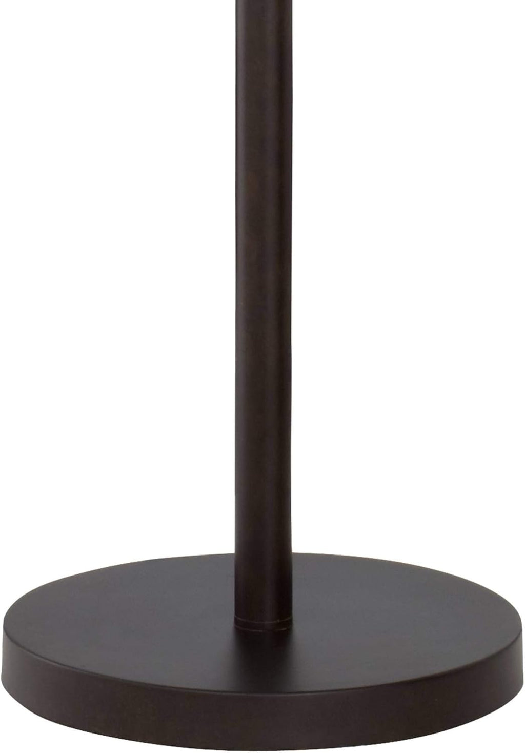 Deep Bronze Metal Floor Lamp with Tan Burlap Drum Shade J32703