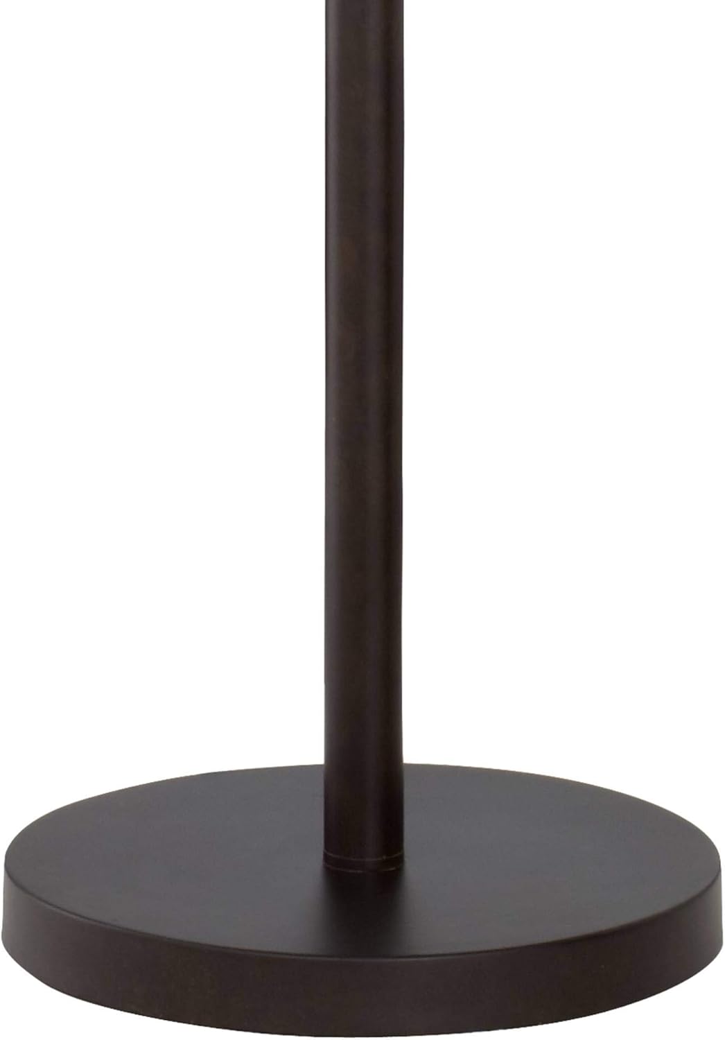 Deep Bronze Metal Floor Lamp with Tan Burlap Drum Shade J32703