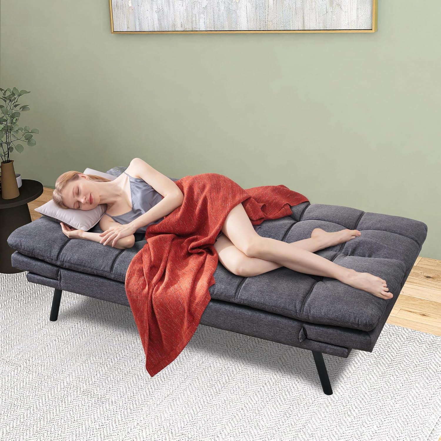 Gray Futon Bed Sofa T985665