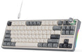 R87 Pro Wired Mechanical Keyboard with Hot Swappable Knob 75% RGB Backlit 88 Keys TKL Gasket Mounted Custom Keyboard J1581