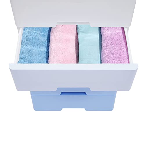 5 Drawer Plastic Storage Cabinet with Wheels Y23660