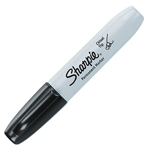 Black Chisel Tip Permanent Markers 2 Count Z4112