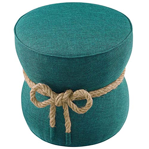 Atomic Red Upholstered Fabric Round Ottoman U22321