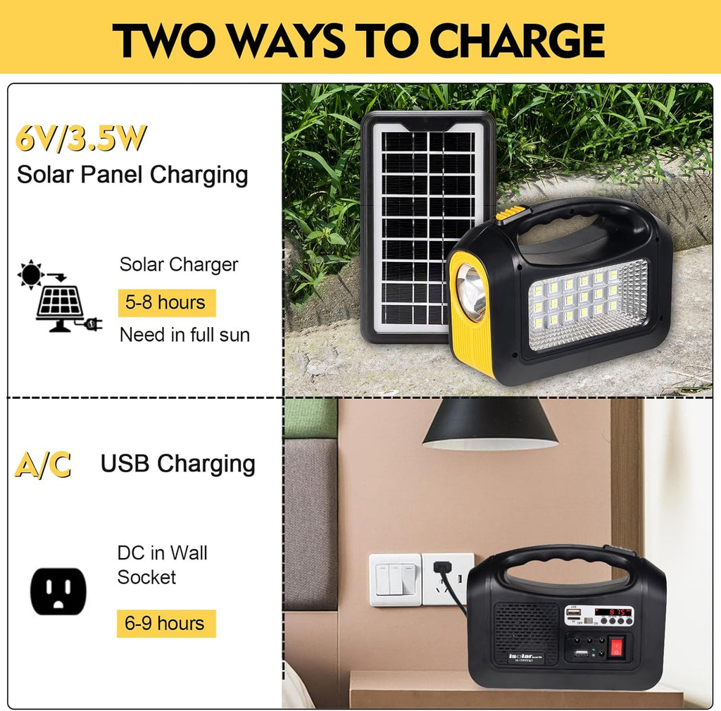 Portable Power Station with 2 Sets LED Light (Yellow) X176535