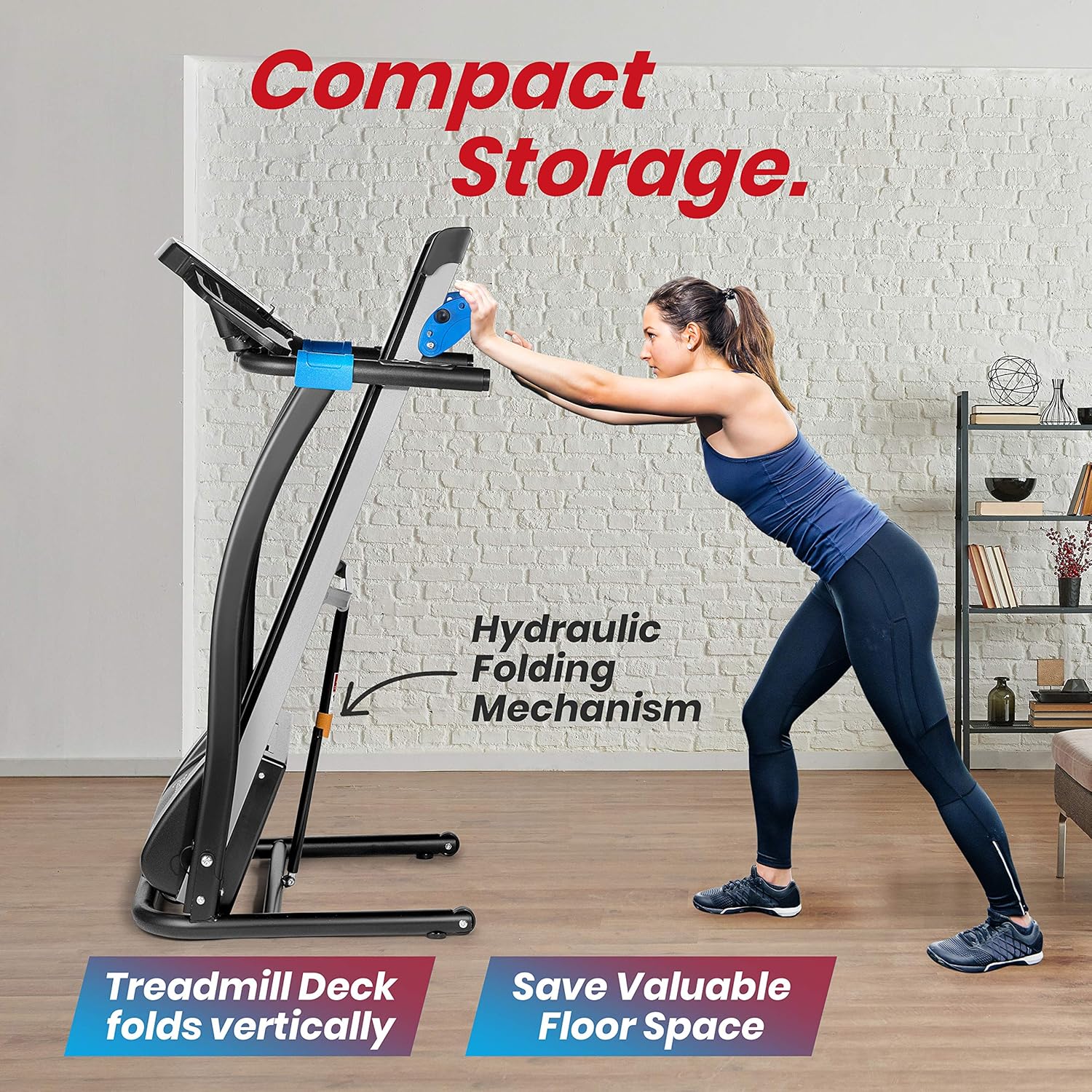 Slim Folding Electric 2.5 HP Treadmill S969707
