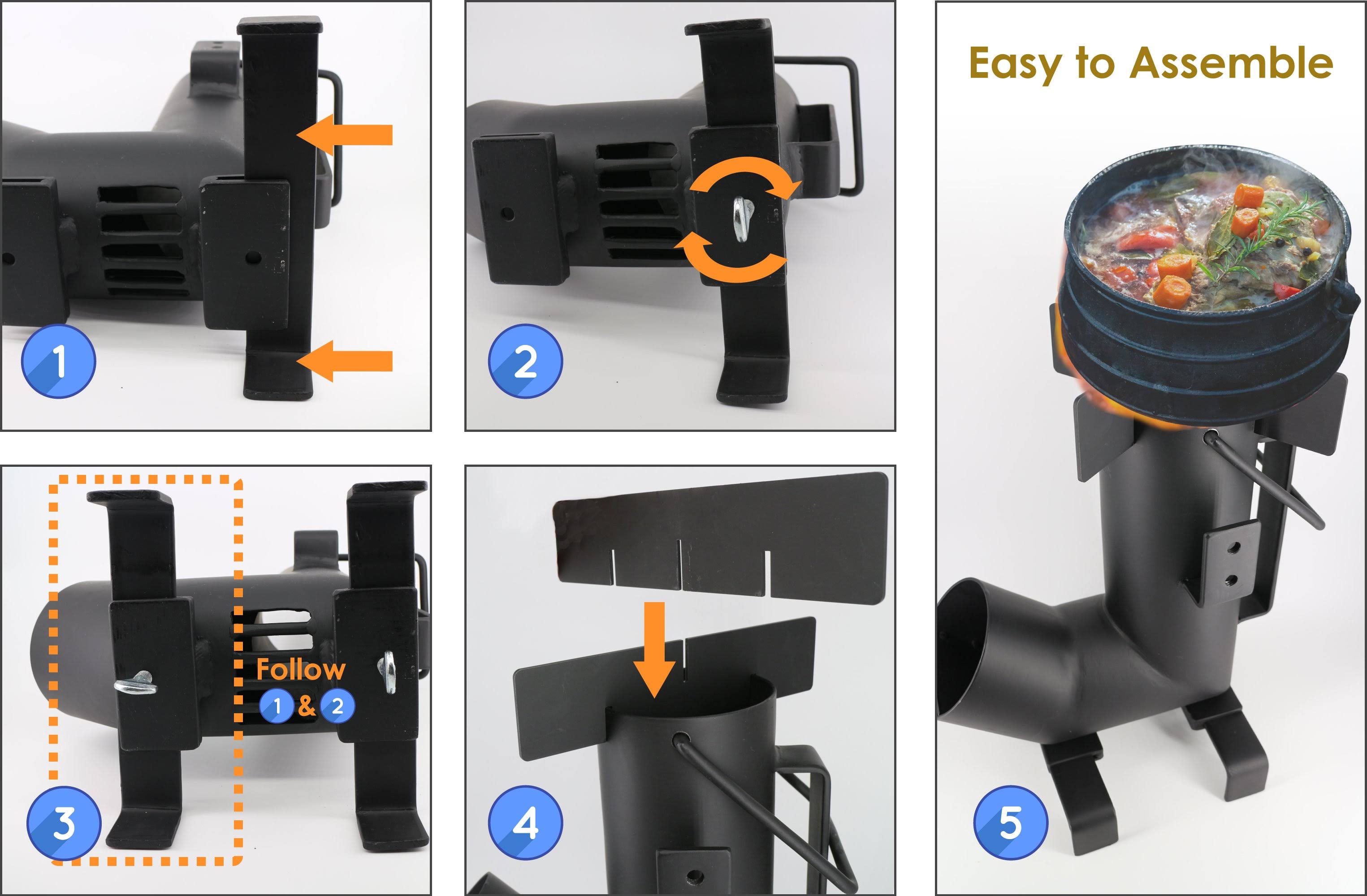 Camping Rocket Stove with Carrying Bag U666846