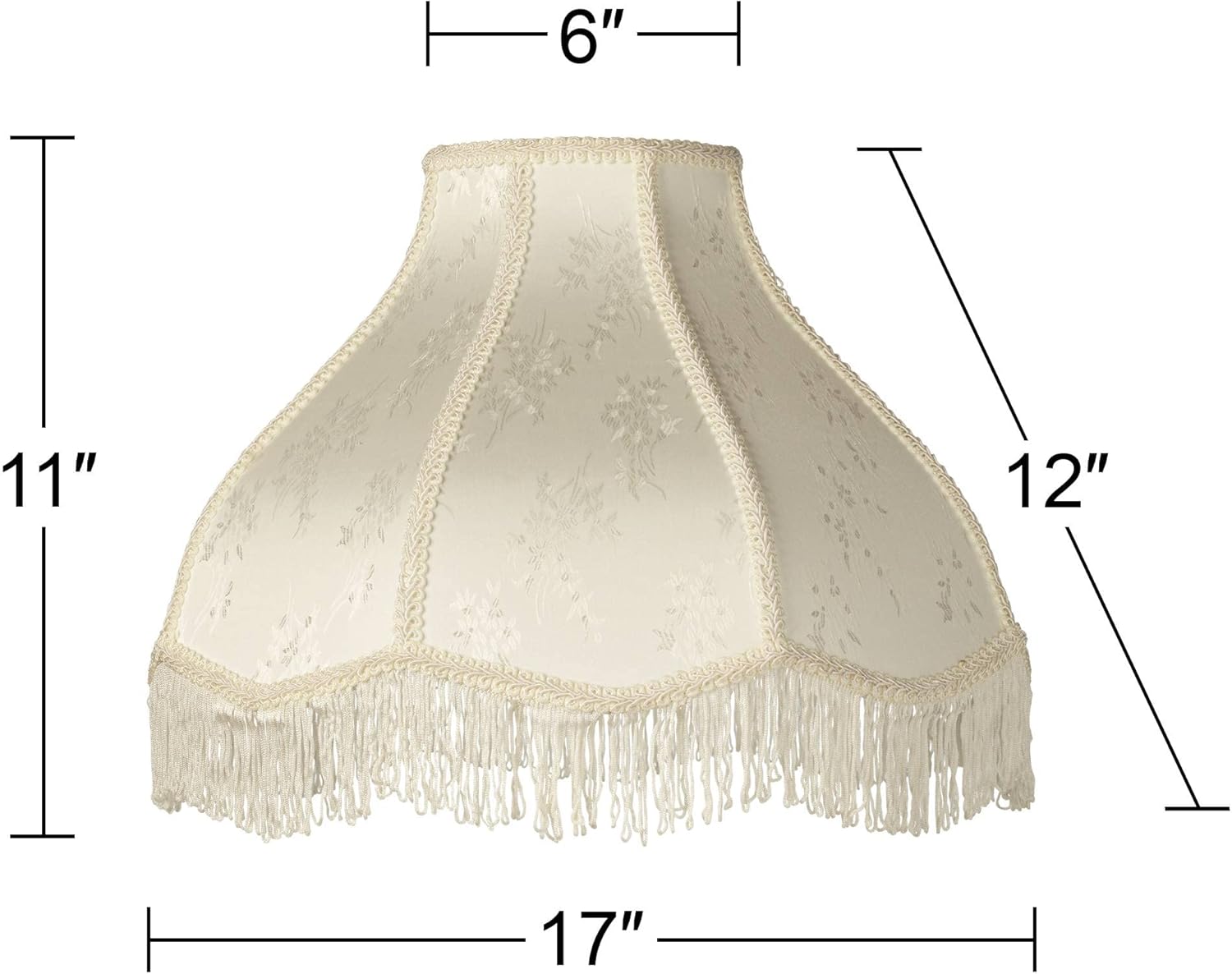 Cream White Fabric Dome Lamp Shade Replacement S910783