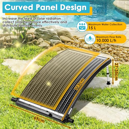Solar Pool Heater with Thickened Panel 113x69 cm C26430