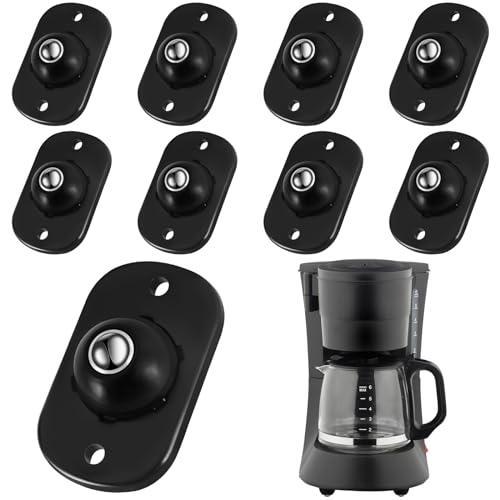 Self Adhesive Stainless Steel Universal Wheel Roller 360 Degree Rotation Sticky Pulley (8 Pieces) C69372