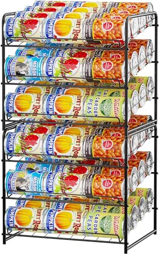 Black Stackable Can Rack Organizer M8948