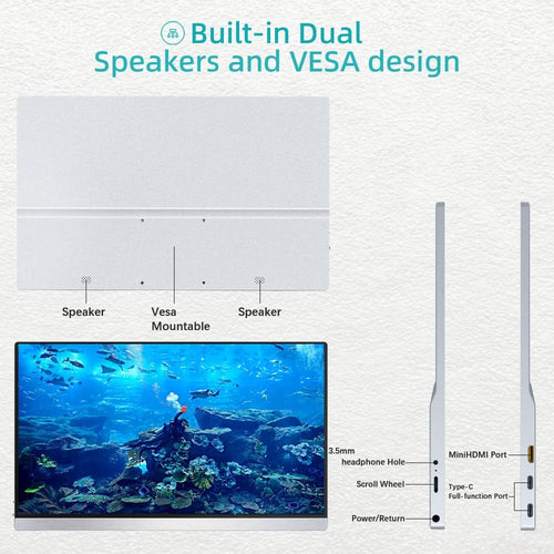 15.8'' 1080P FHD IPS Gaming Monitor with Speaker F587939