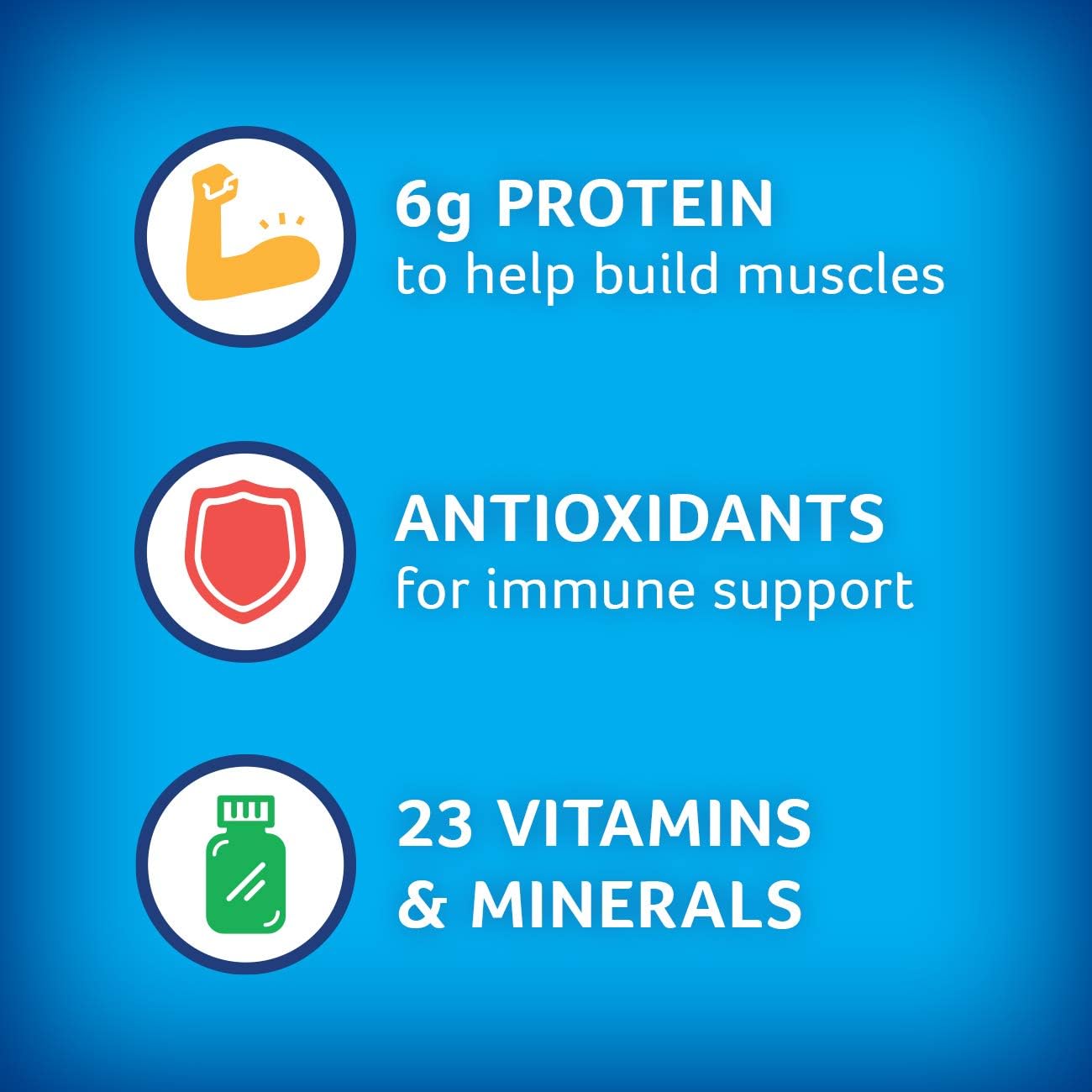 Vanilla Nutritional Shake Mix Powder with Protein, Probiotics, DHA, Antioxidants, Vitamins and Minerals (48 servings – 6 cans) S11769