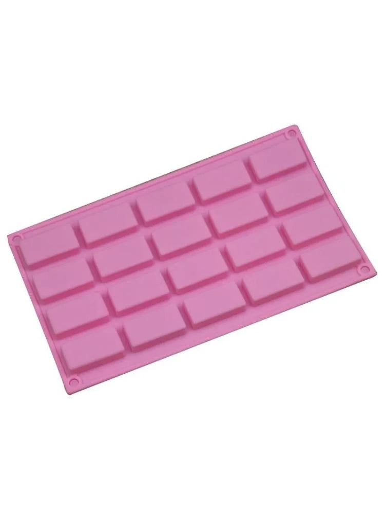 20 Cavities Rectangular Silicone Soap Moulds W4993