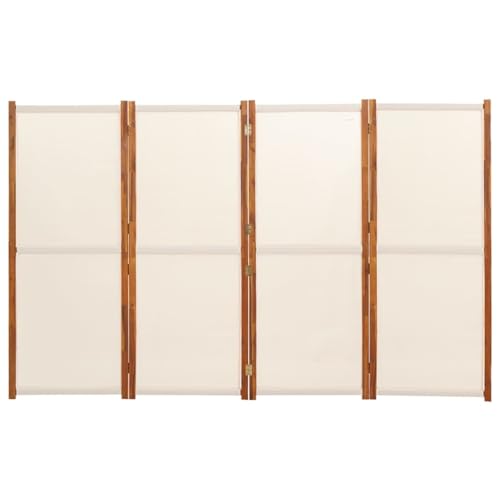 Cream White Acacia Wood Room Divider E9420