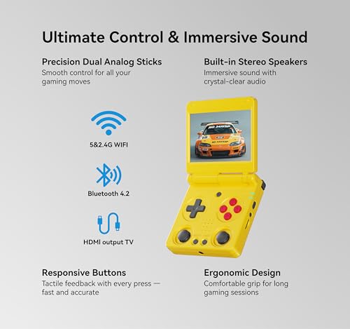 Indigo 3.4'' IPS Screen 64G TF Card Portable Handheld Gaming Console O952
